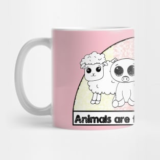 Animals are Food, Not Friends! Meat-Lover Design Mug